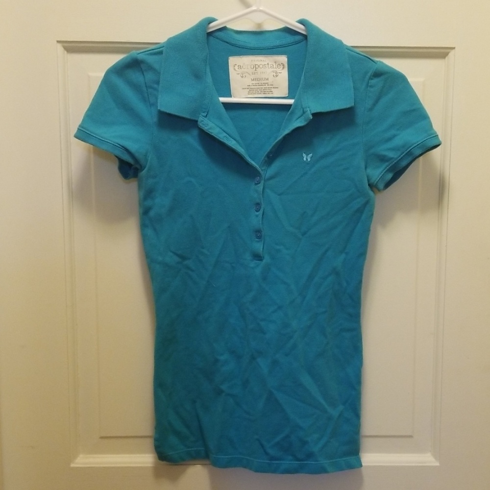 Teal Aeropostle polo